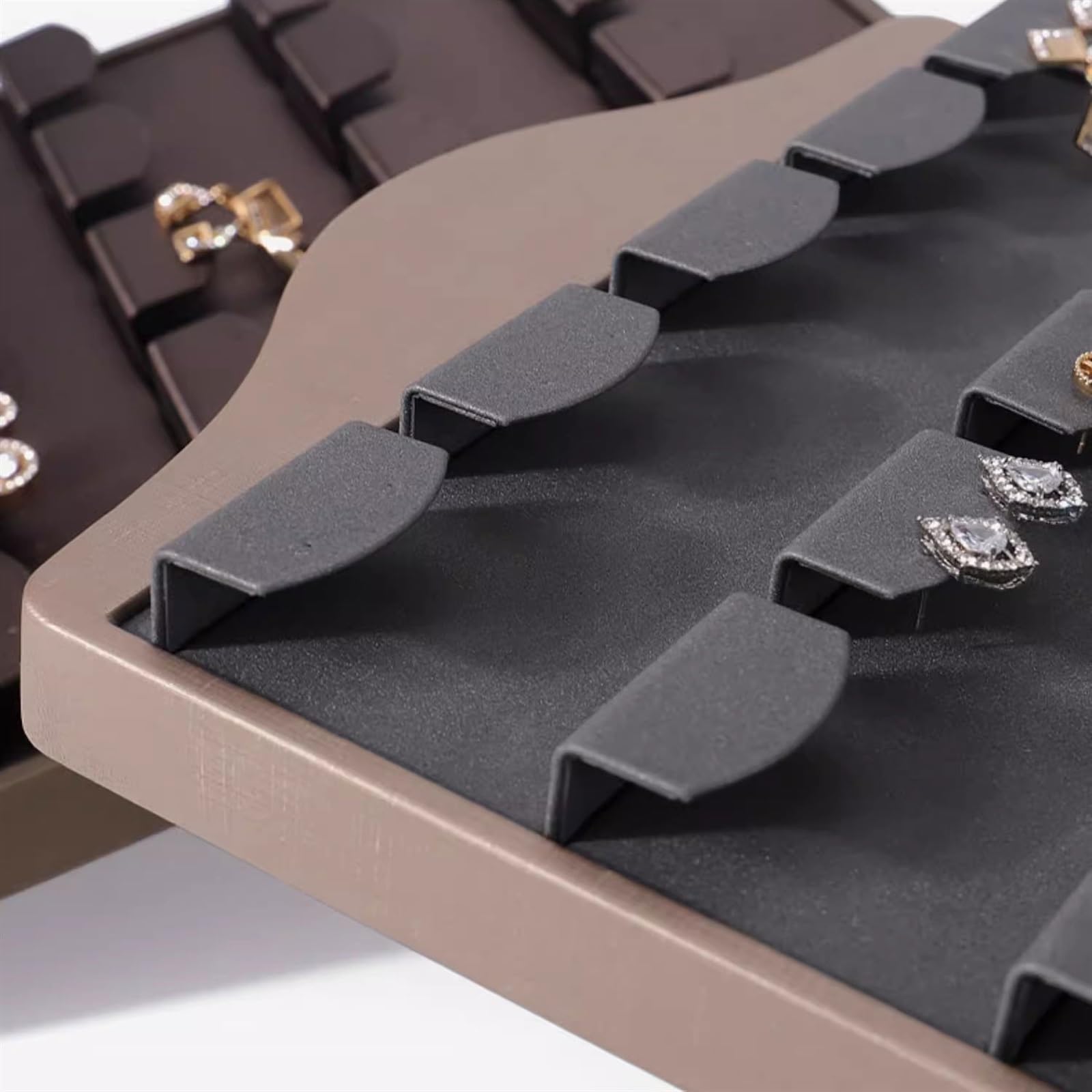 Organizador de Joyas Soporte Multifuncional para Guardar Joyas, Expositor de Joyas extraíble, de Piel sintética, Organizador de Soportes, Expositor de Joyas (A)
