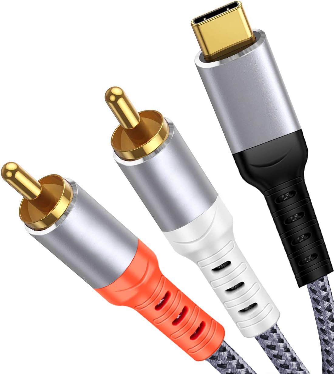 ?MFi Certified?Compatible with USB C to RCA Cable Audio Aux Adapter, 6.6FT Type-C to RCA Y Splitter Stereo Cord for i Pad Pro/i Phone 15 16, Mac Book Pro, Galaxy S21, Speaker, Amplifiers, Mixer
