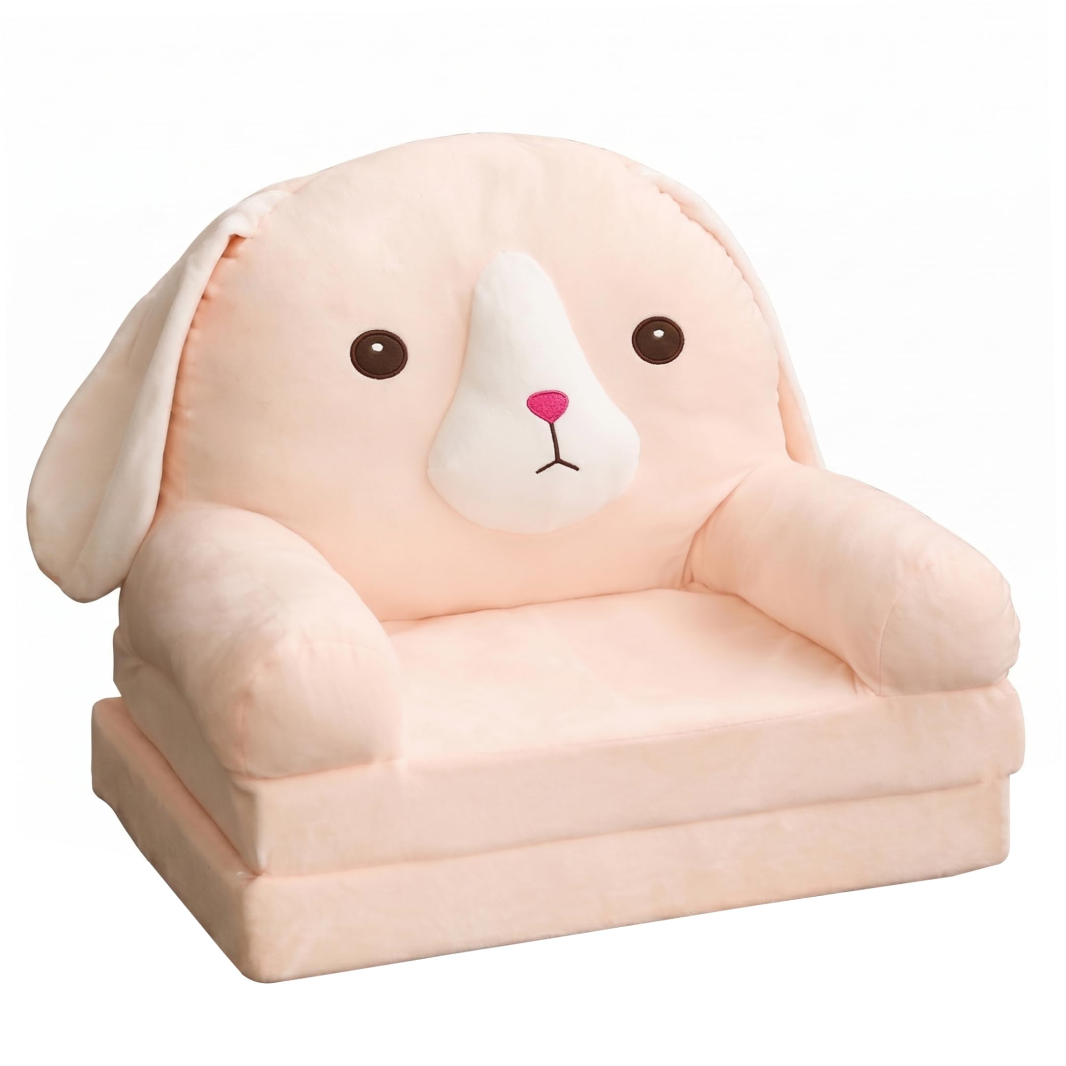 Xdyyjrasa Kids Couch - Toddler Sofa with Comfortable Support & Foldable Design, Cute Dog Shape for Play & Relaxation