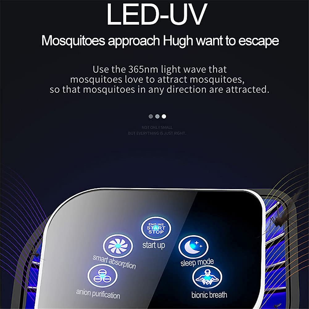 TEmkin Lampada antizanzare con Telecomando, Trappola Elettronica per zanzare UV Macchina Repellente per zanzare Notturna Lampada antizanzare a LED alimentata Tramite USB (Nero)