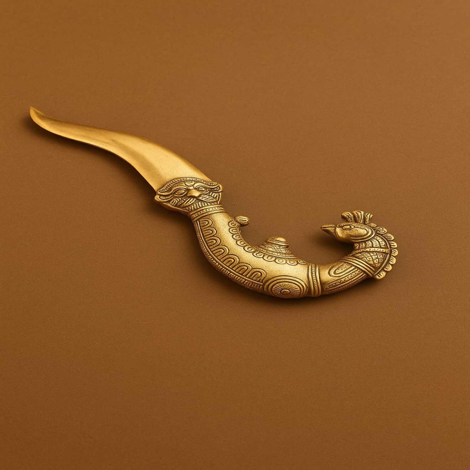 Handcrafted Brass Decorative Artifact with Traditional Indian Snake Motifs | 10 inch | Home Décor Showpiece-image-15