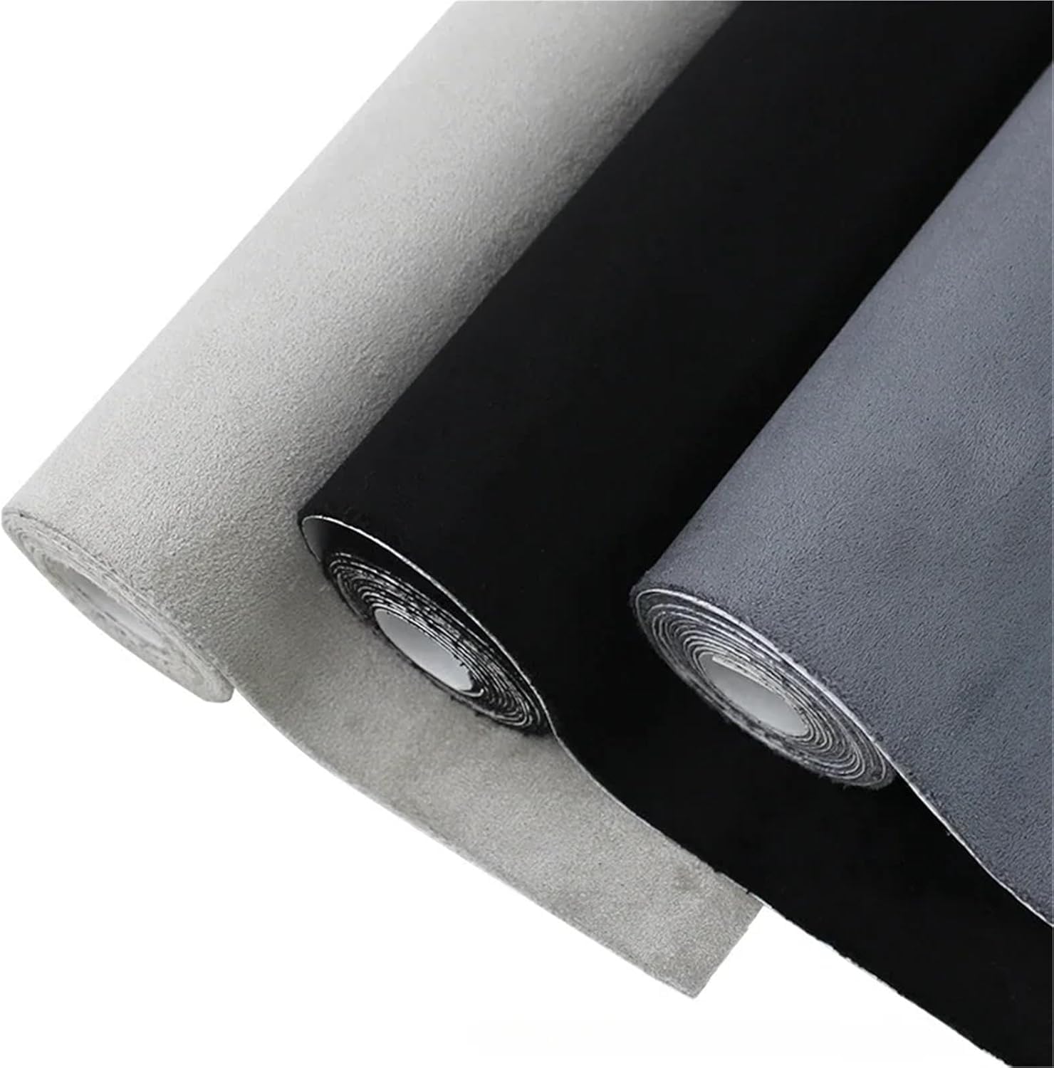 Dachhimmel Stoff Auto-Dachhimmel-Stoff, DIY, 50 Cm X 100 Cm/200 Cm/300, Selbstklebender Wildlederstoff, Klebriges Ledertuch for Auto-Innendekoration, DIY-Tür-Werkbank(Noir,50cm x 200cm)