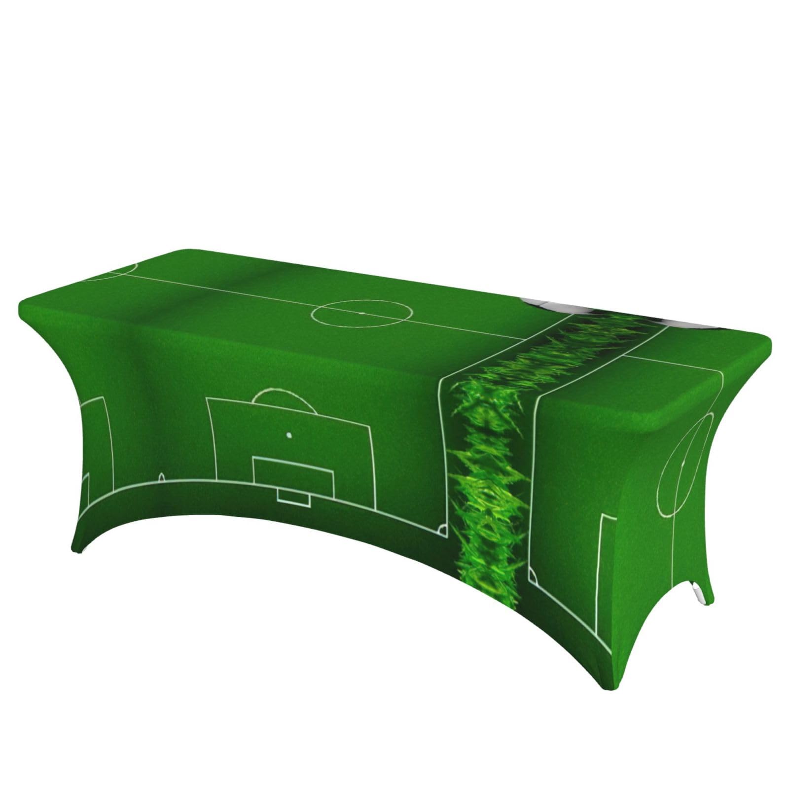 Nappe rectangulaire extensible verte facile à nettoyer pour grande table ovale