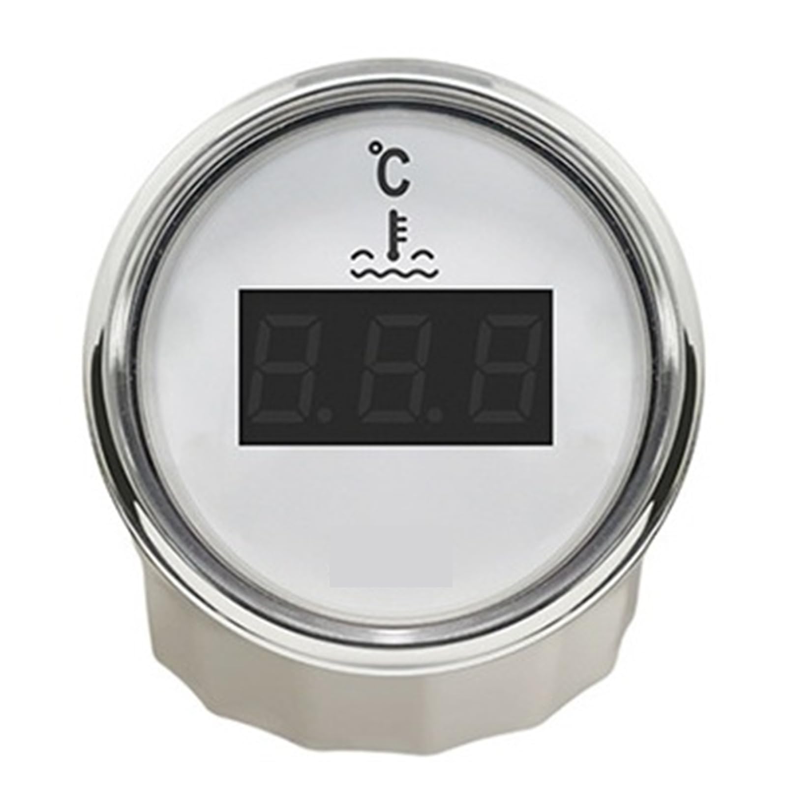 Medidor de temperatura de agua Universal de 52mm, 40-120 ℃ 25-120 ℃ 12V 24V for barco automático, medidor de temperatura de luz roja y amarilla Lectura clara(Digital WS)