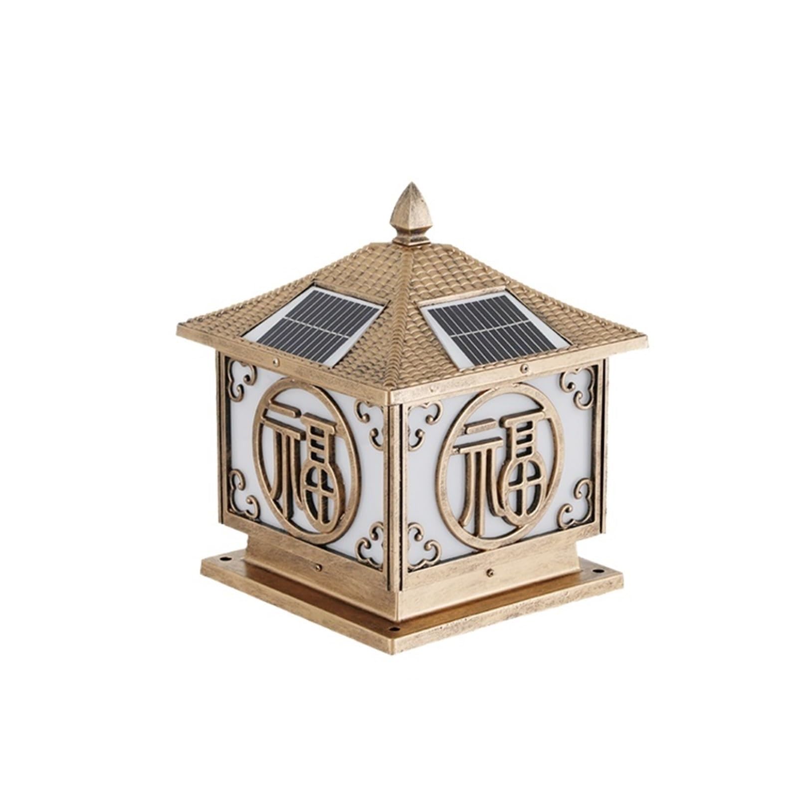 TRDEWR Pillar Lamp Outdoor Waterproof Fence Garden New Chinese-Style Villa Gate Efficiently Utilize Sunlight
