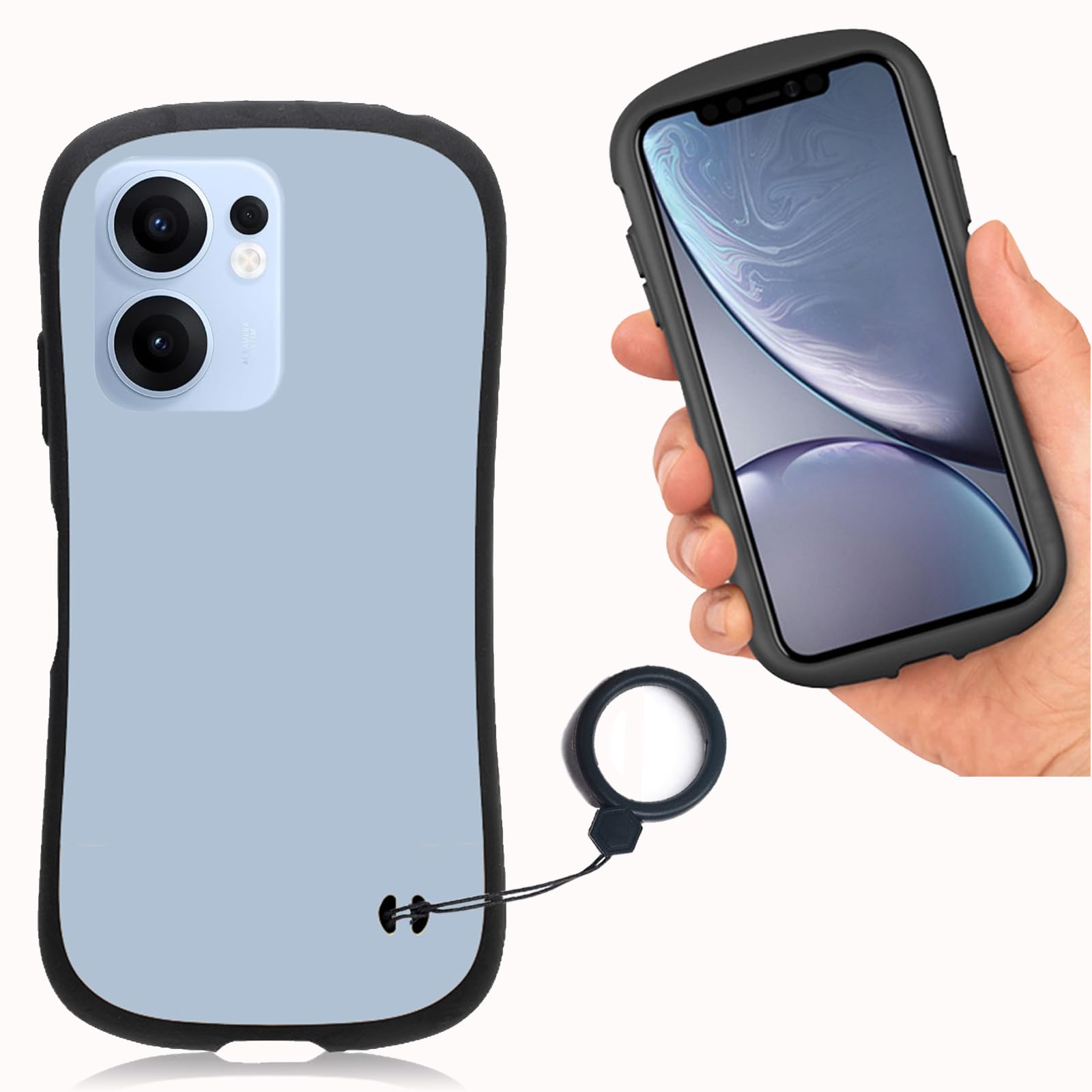 Amazon.co.jp: 【WenziLior】OPPO Reno13 A 用 ケース 指貫ヒモ付き