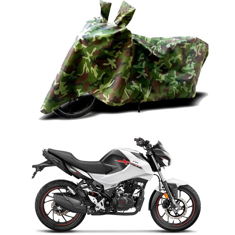 Image of 100% Water Resistant Bike Scooty Two Wheeler Body Cover Compatible for Hero Xtreme 160R ABS /UV-Rays /Heat Protection /Birds Dropping /Scratchproof /Dust Proof /Waterproof /All Varient[Green MJ]