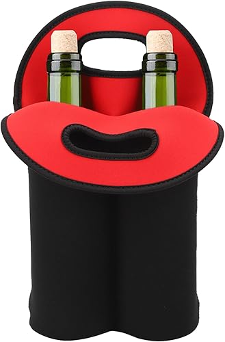 Bolsa de mano para 2 botellas de vino, con aislamiento de neopreno, soporte para botellas de vino para bebidas de agua, cerveza con asa de disponible en Yaxa Guatemala