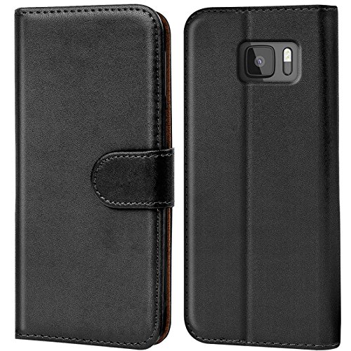 Verco Funda para HTC U Ultra Telefono Movil Case Compatible con HTC U Ultra Libro Protectora Carcasa Negro