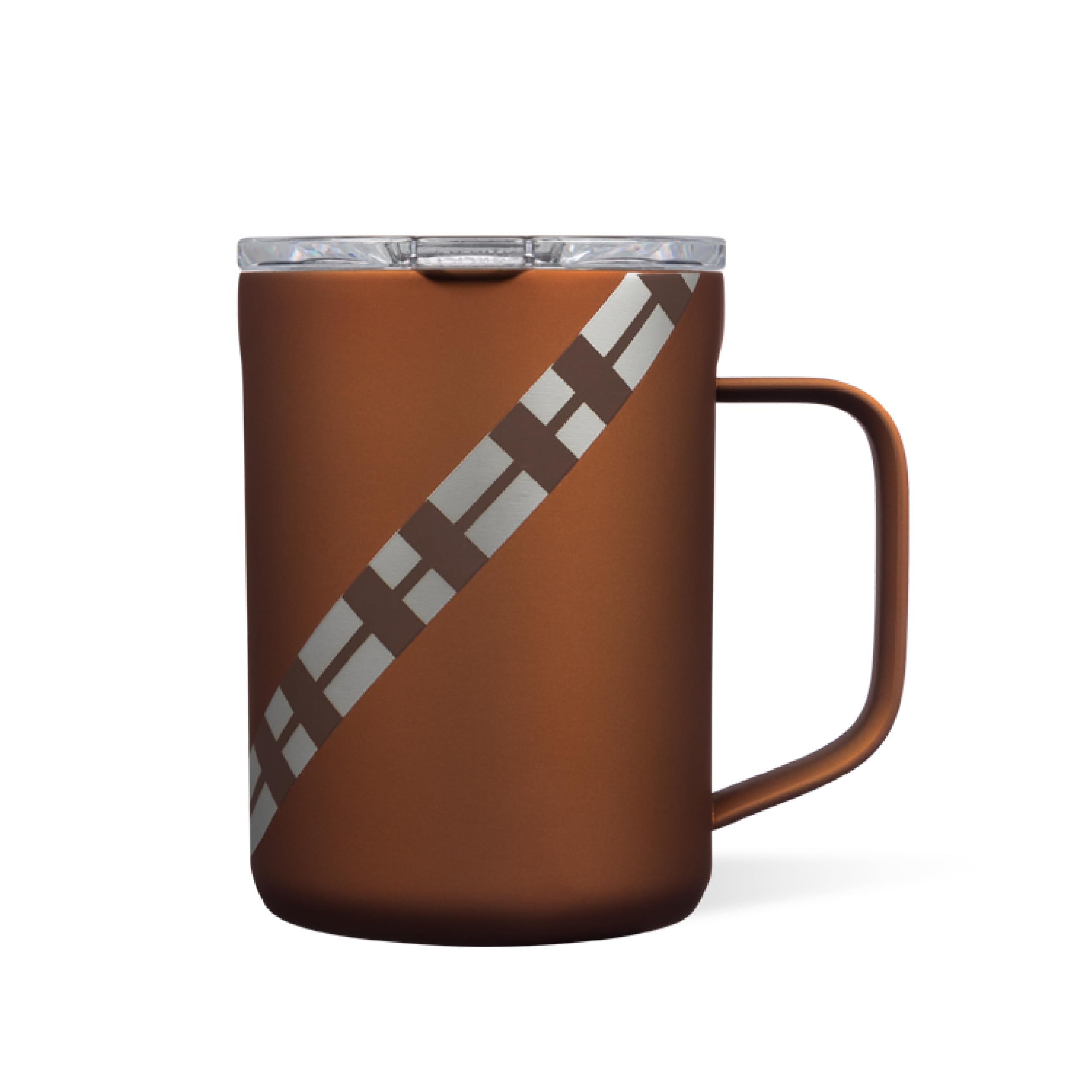 Corkcicle Classic Coffee Mug - Triple Insulated Stainless Steel for Travel - Shatter-Proof Lid - Keeps Drink Hot Over 3 Hours - Holiday Mug Gift - Great for Gifting Warmth - 16 oz - Chewbacca