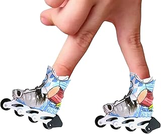 Mini Finger Skateboards Toy Mini Finger Shoes Mini Finger Skates Funny Finger Sports Novelty Toy Finger Board - Shoes Toys Funny Finger Sports Novelty Toy Gifts Fingertips for Kids Boys Girls