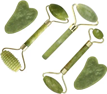 Jade Gua Sha Facial Massager Set - 5...