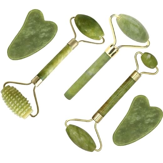 5-in-1 Jade Gua Sha and Rollers Set