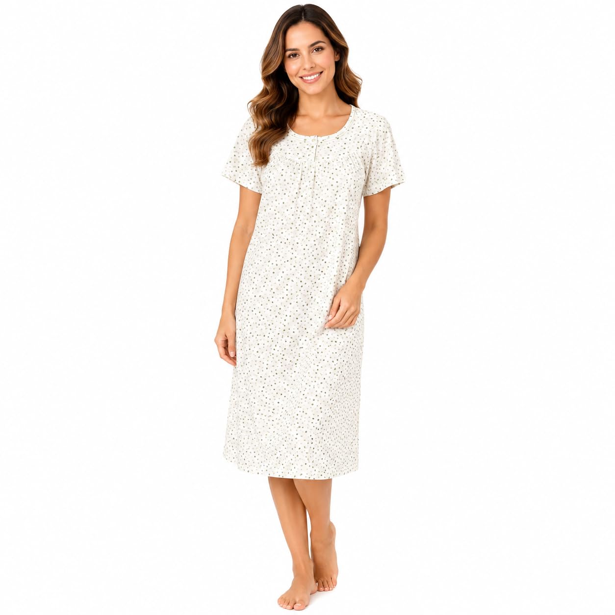 Linclalor Camicia da Notte in Puro Cotone Manica a Raglan Art. 175273