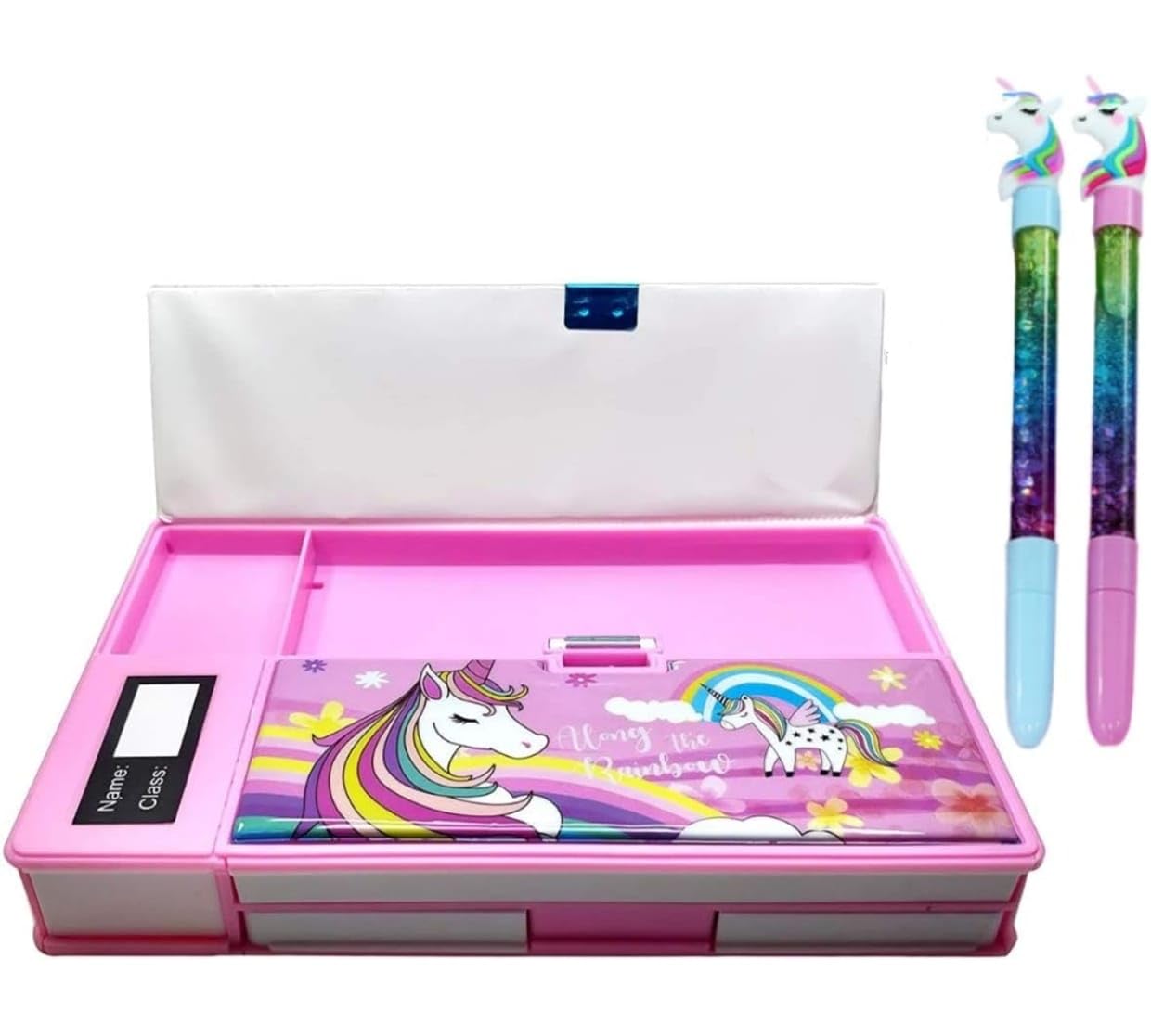 See full amazon price history chart for Plastic Knob Stationary Unicorn Pencil Case|Jumbo Geometry Box With Unicorn Water Pen Set Of 2|Stationery Gift Set For Girls Birthday Return Gift Set For Girls 3 Items In Combo Pack,Multicolor Plastic Knob Stationary Unicorn Pencil Case|Jumbo Geometry Box With Unicorn Water Pen Set Of 2|Stationery Gift Set For Girls Birthday Return Gift Set For Girls 3 Items In Combo Pack,Multicolor (B0CFHJ49DS) Amazon Price History, Amazon Price Tracker
