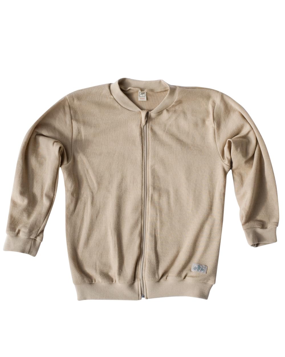 Lilano Natur Cardigan in lana e seta per neonati e bambini, 70% lana biologica, 30% seta, con cerniera