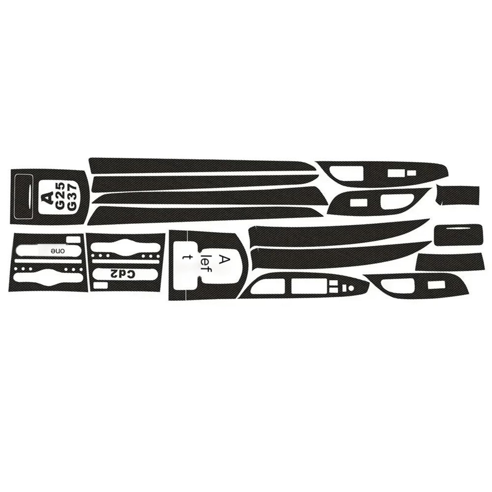 Car Armrest Cushion Fit for Infiniti G25 G37 Interior Center Console Carbon Fiber Style Molding Sticker Decals Car-Styling