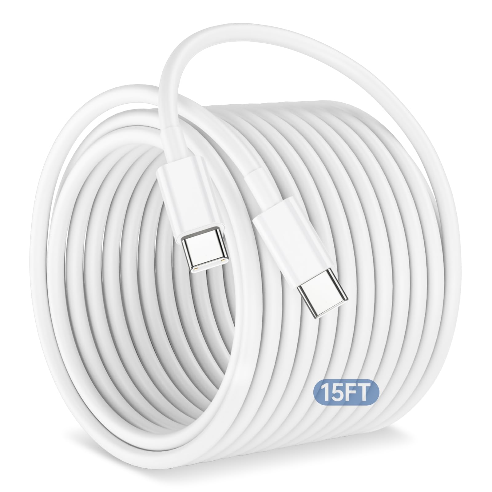 Cabepow Cavo da USB C a USB C, cavo da USB C a USB C da 60 W, cavo extra lungo da tipo C a tipo C, cavo di ricarica rapida per iPhone 16 15 Pro Plus Pro Max, Galaxy S25 S24, iPad Pro/Air, MacBook Pro