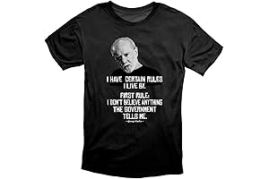 George Carlin Government Lies T-Shirt in Black: Express Your Discontent with Style