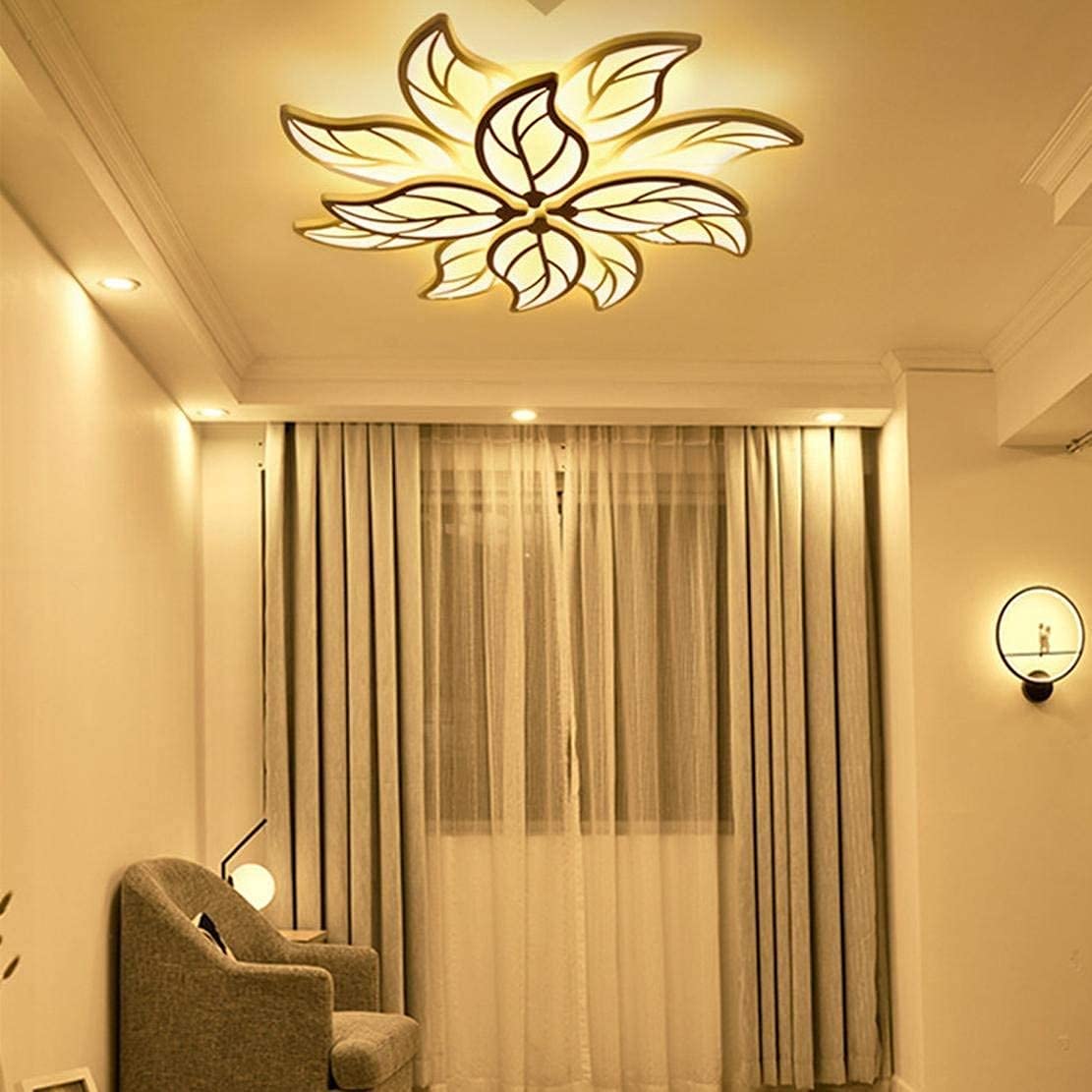 Plafoniera LED A Soffitto Design Floreale - Lampadario Vintage 5 Luci E14 Per Soggiorno E Camera Da Letto