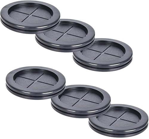 jeseny Paquete de 6 ojales de goma, orificios de perforación de 1.4 pulgadas, tapones de doble cara, arandelas de cortafuegos para automóviles,