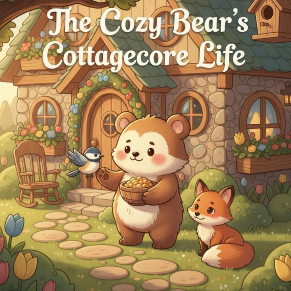 The Cozy Bear’s Cottagecore Life: A Woodland Animals Coloring Book for Adults with Chickadees, Fox Friends & Rustic Cottage Scenes (Cute Animal Scenes Coloring Series)