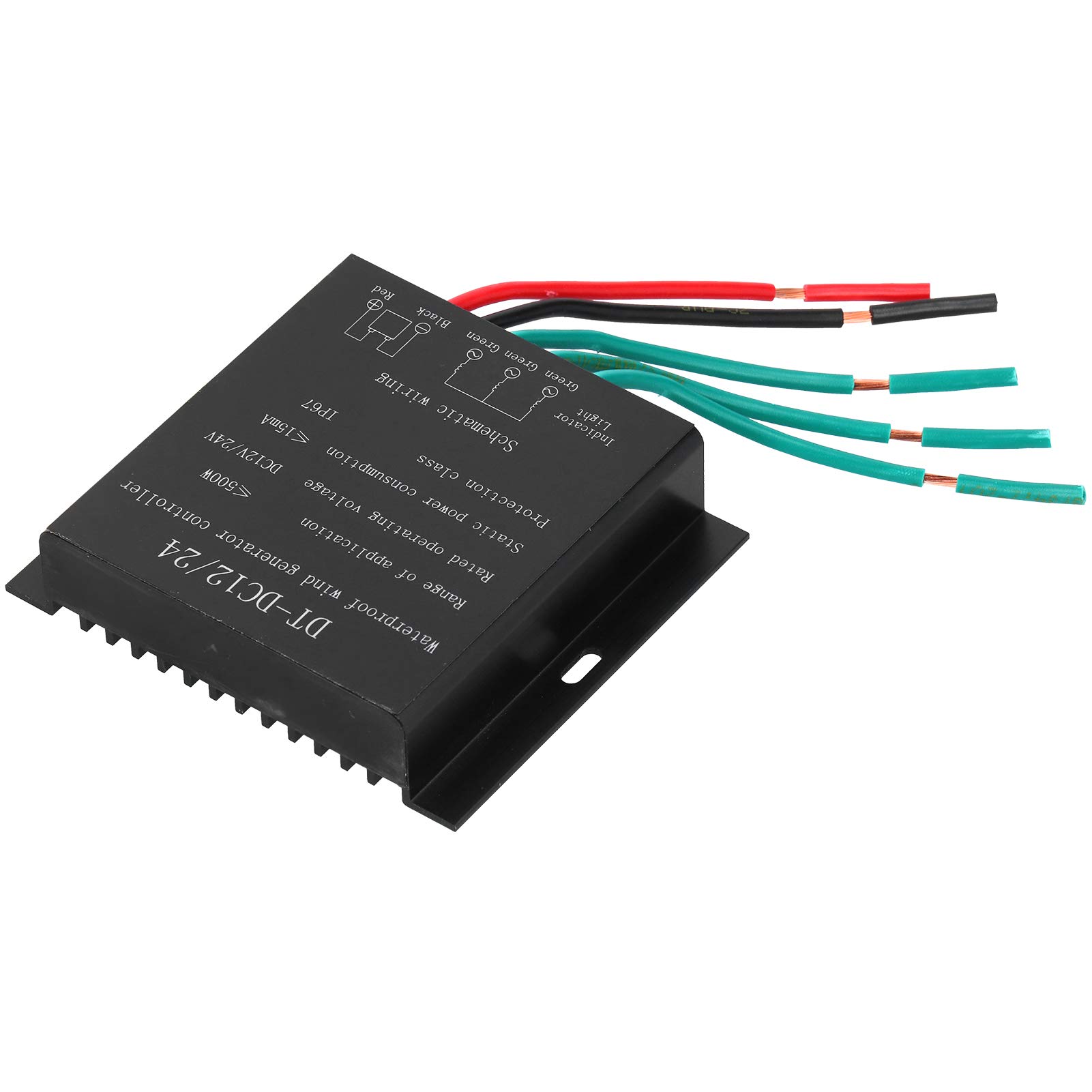 FO5-12/24V 500W Controlador de carga de viento Impermeable Generador de turbina de viento Controlador de carga Regulador Regulador de generador de turbina de viento Regulador de carga de batería
