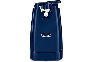 BELLA Electric Can Opener and Knife Sharpener| Versatile and Durable Kitchen Companion in Navy Blue