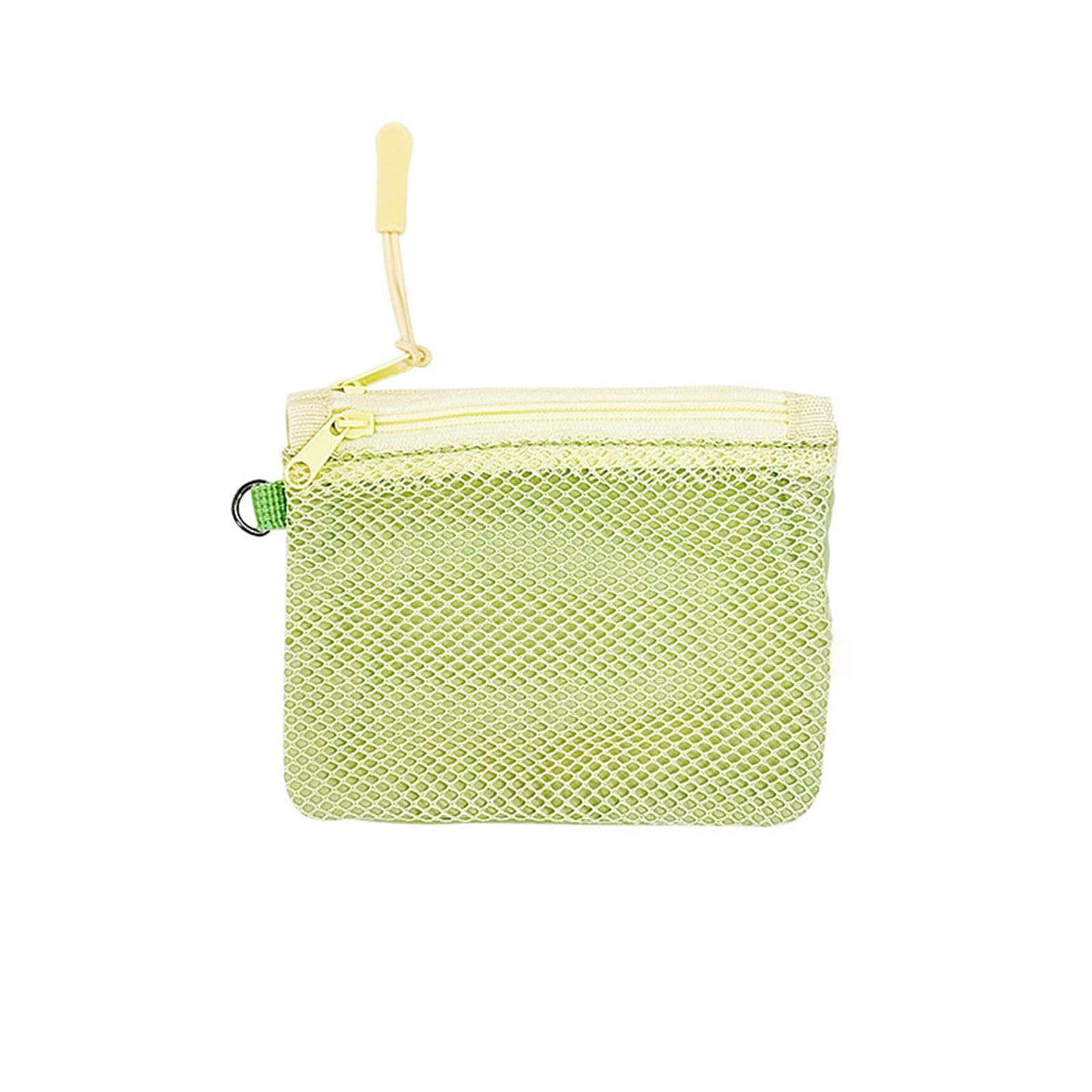Jazuaiao Miniature Grids Storage Pouches with Double Zippers Pockets for Essential Travel Accessories Carry Solution Sturdy Meshes Travel Organizers