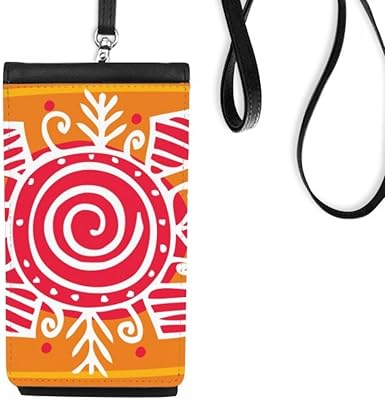 Vortex Mexico Totems Ancient Civilization Phone Wallet Purse Hanging Mobile Pouch Black Pocket