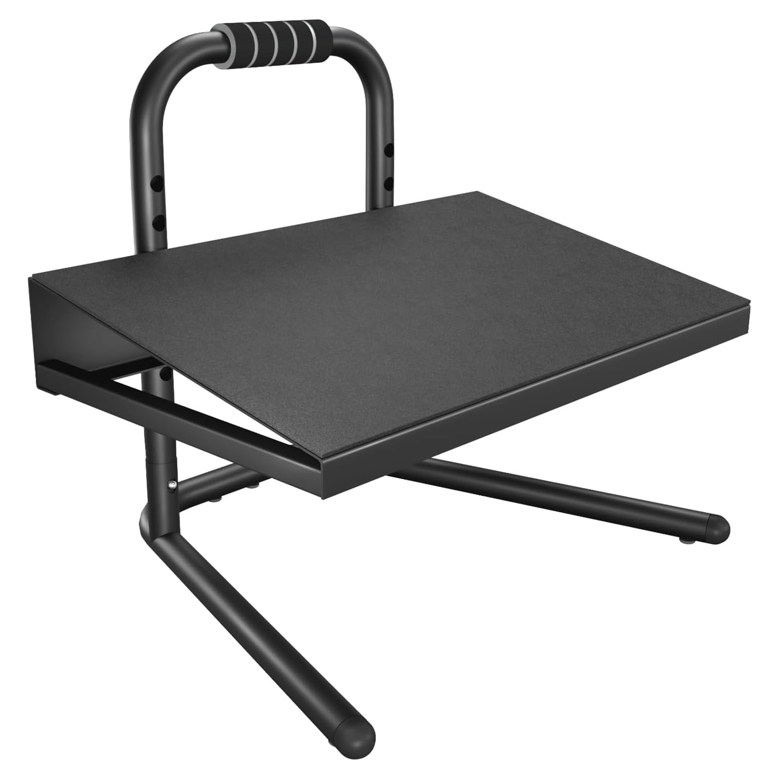 WORLDLIFT Height Adjustable Standing Foot Rest with Soft Grip Handle,Under Desk Footrest for Standing and Sitting,All-Steel Construction,Black