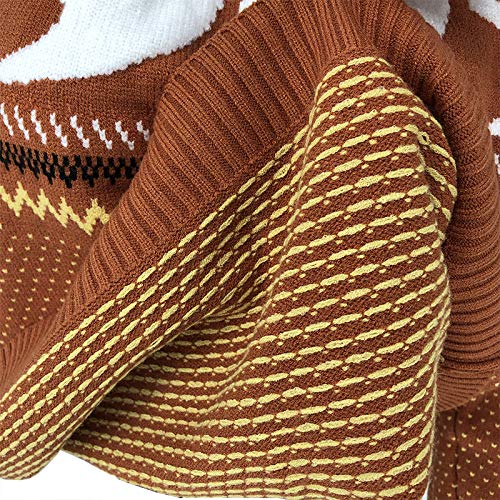 Yemocile Knitted Sweater For Women With Cute Ghost Pattern Gothic Streetwear With Long Sleeves For Girls Orange #TOP4