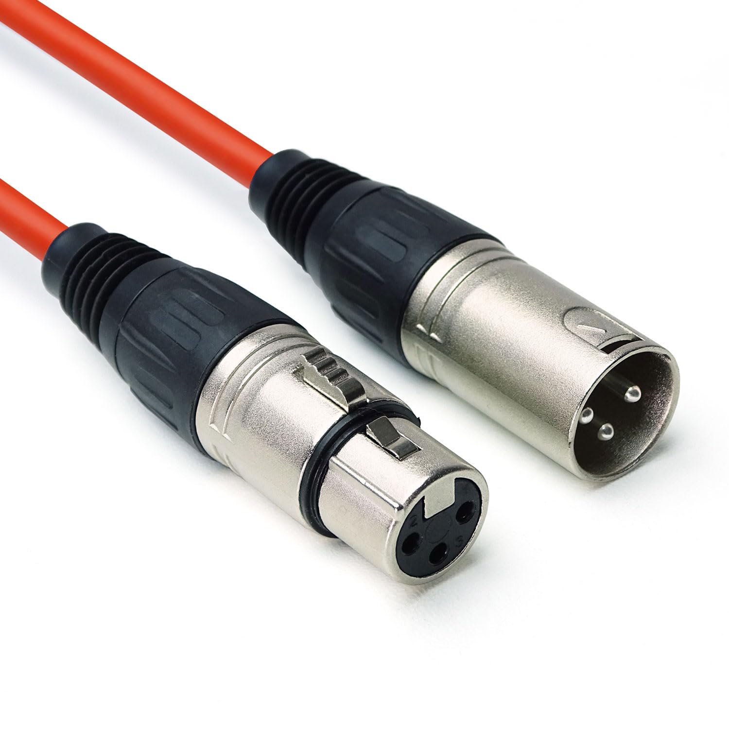 4 x Cable de micrófono Keepdrum MC de 001 x x RD Rojo 10 M XLR/XLR Female