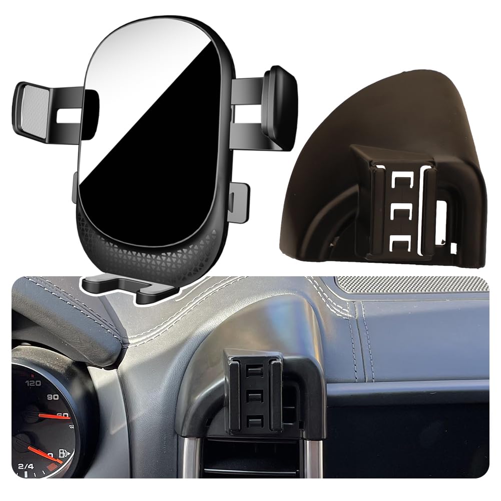 MikeHam Car Phone Holder for Porsche Cayenne Auto Accessories [Only for 2017-2018 Cayenne] [Auto Lock Hands Free Cell Phone Mount Car fits for iPhone