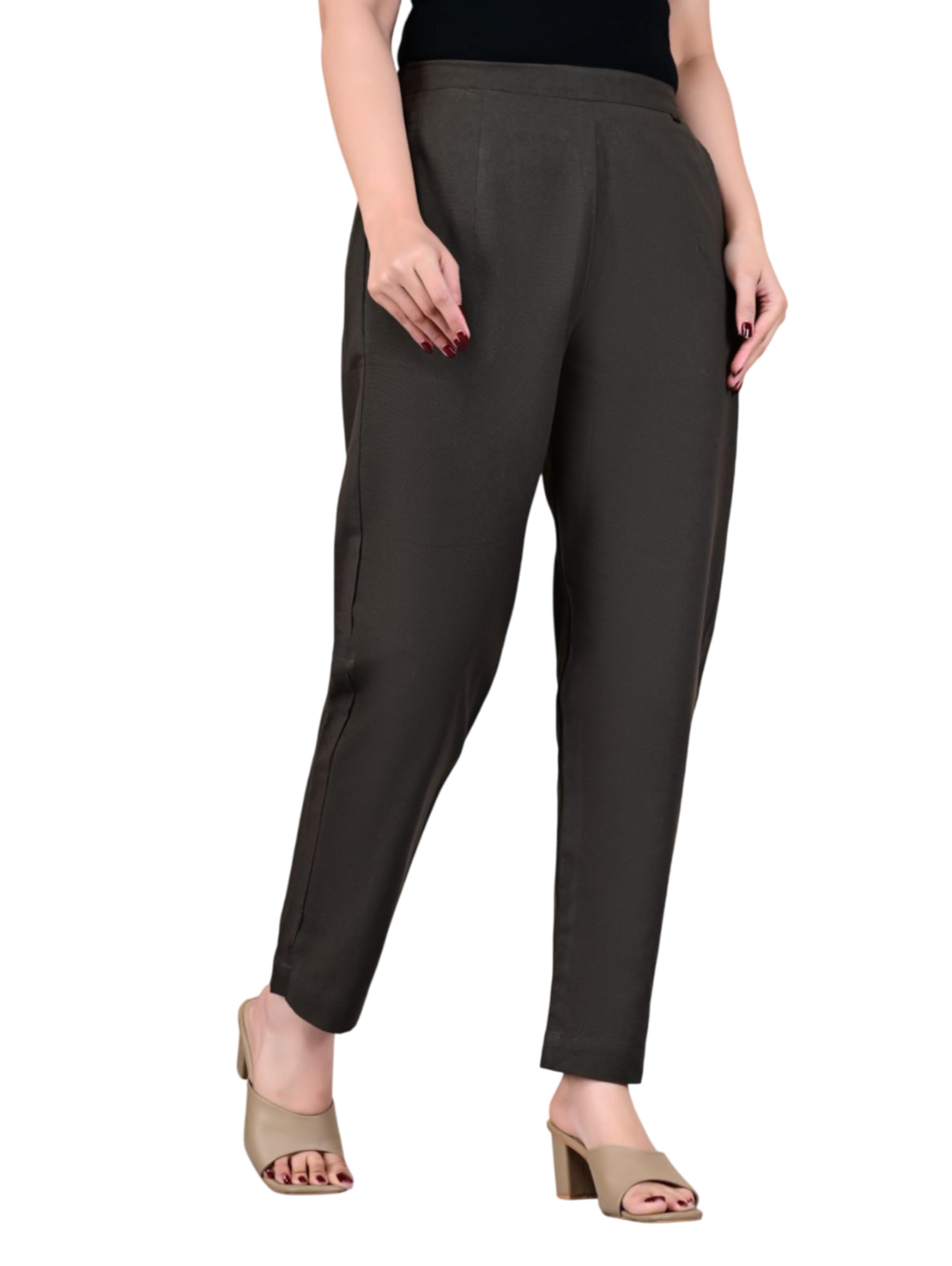 Women's Pure Cotton Solid Regular Fit Bottom Wear with Side Pockets | Comfortable and Stylish Ethnic Wear-picture-26