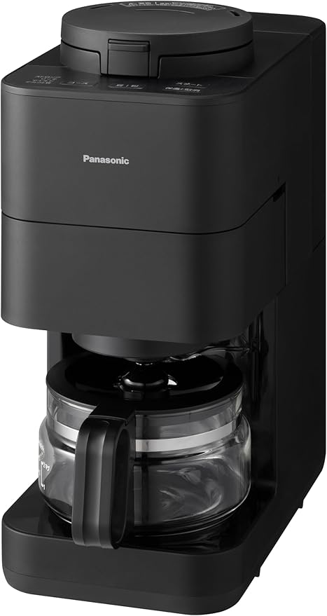 パナソニック コーヒーメーカー 全自動 ミル付き 沸騰浄水機能 デカフェ豆コース搭載 ブラック NC-A58-K