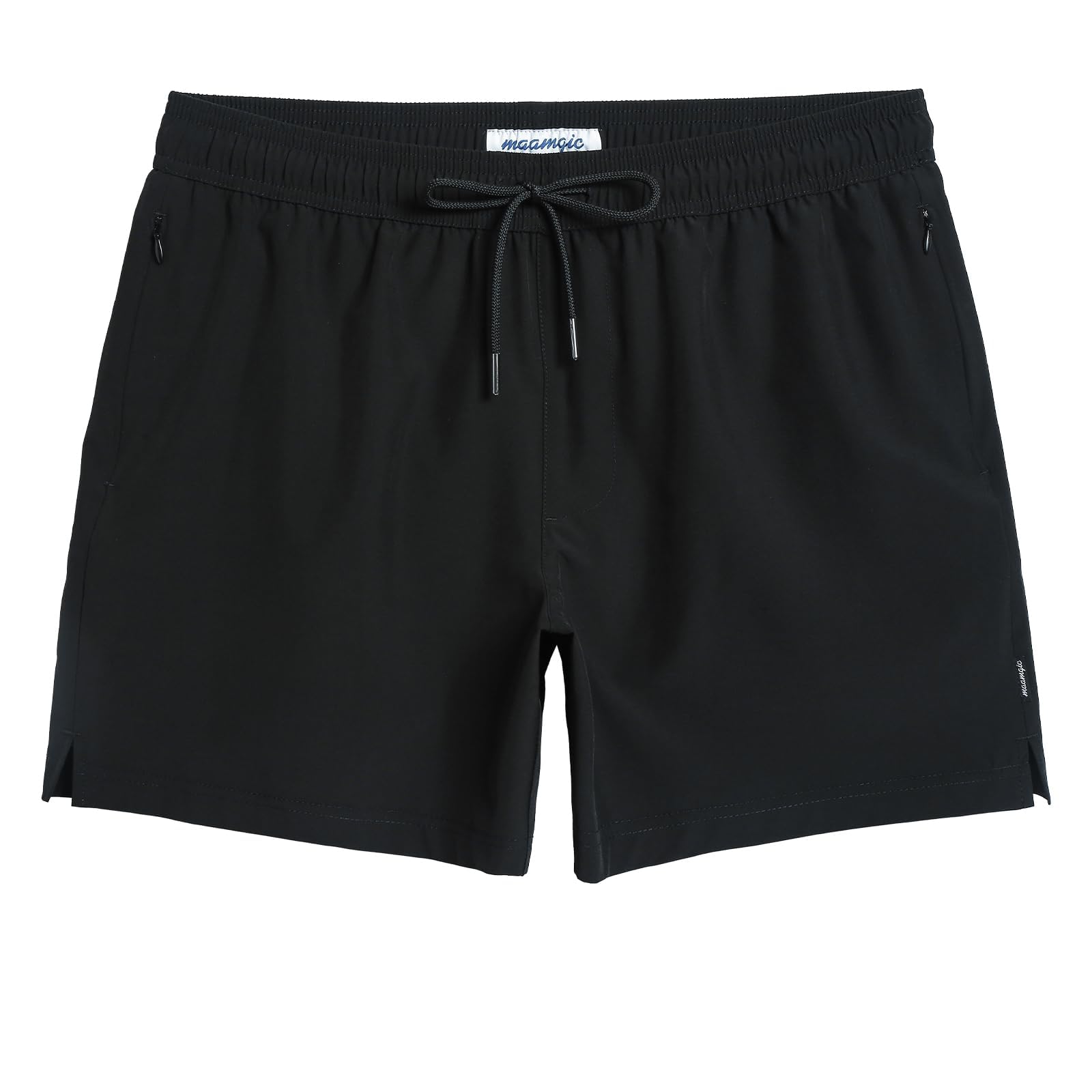 Mens Swim Trunks 5" Quick Dry Beach Shorts Stretch Swimming Trunks Shorts with Mesh Lining Zip Pockets-image-29