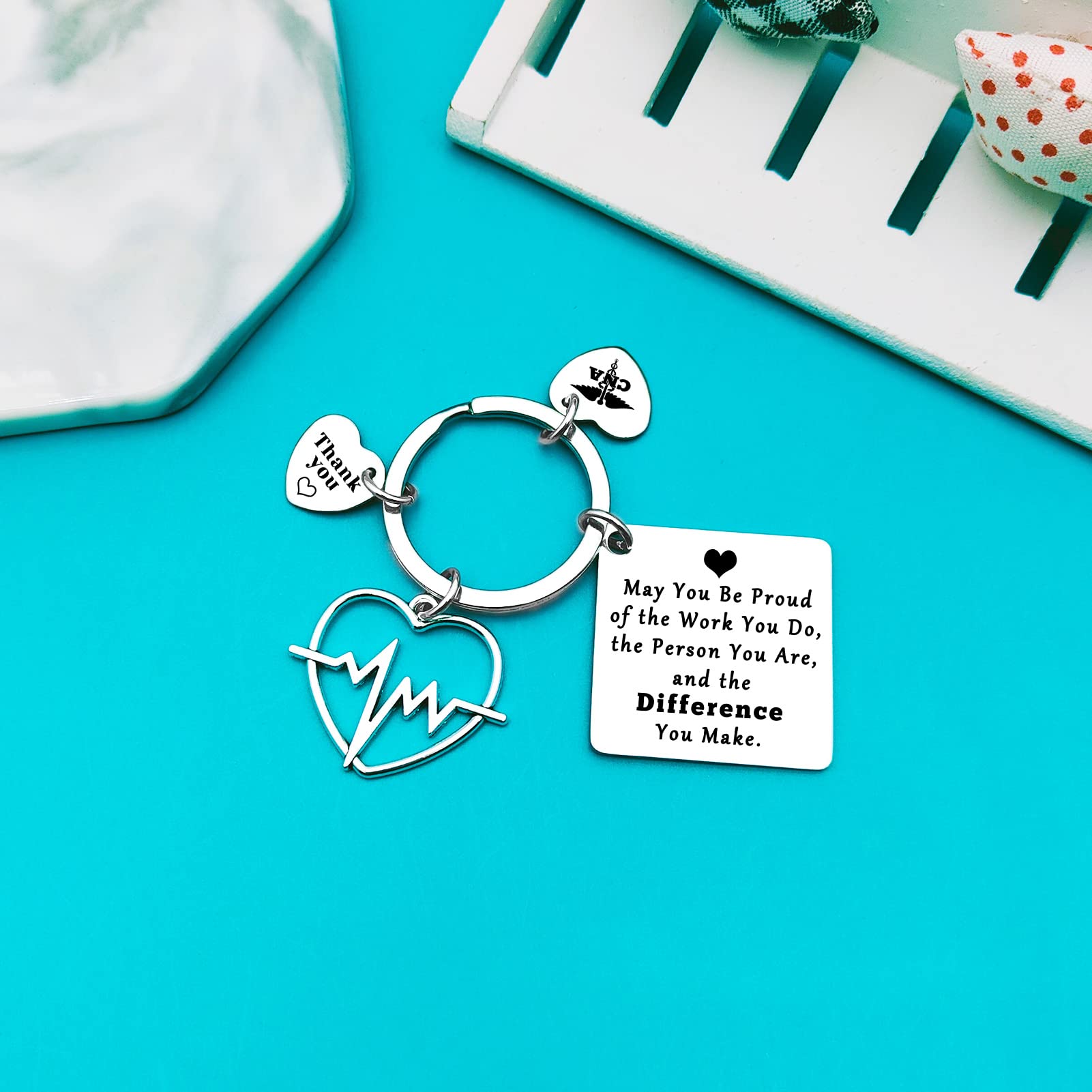 Xiahuyu CNA Thank You Gifts Certified Nursing Assistant Keychain CNA Student Graduation Gift Certified Nursing Assistant Appreciation Gifts Leaving Christmas Birthday Retirement CNAWeek Gift