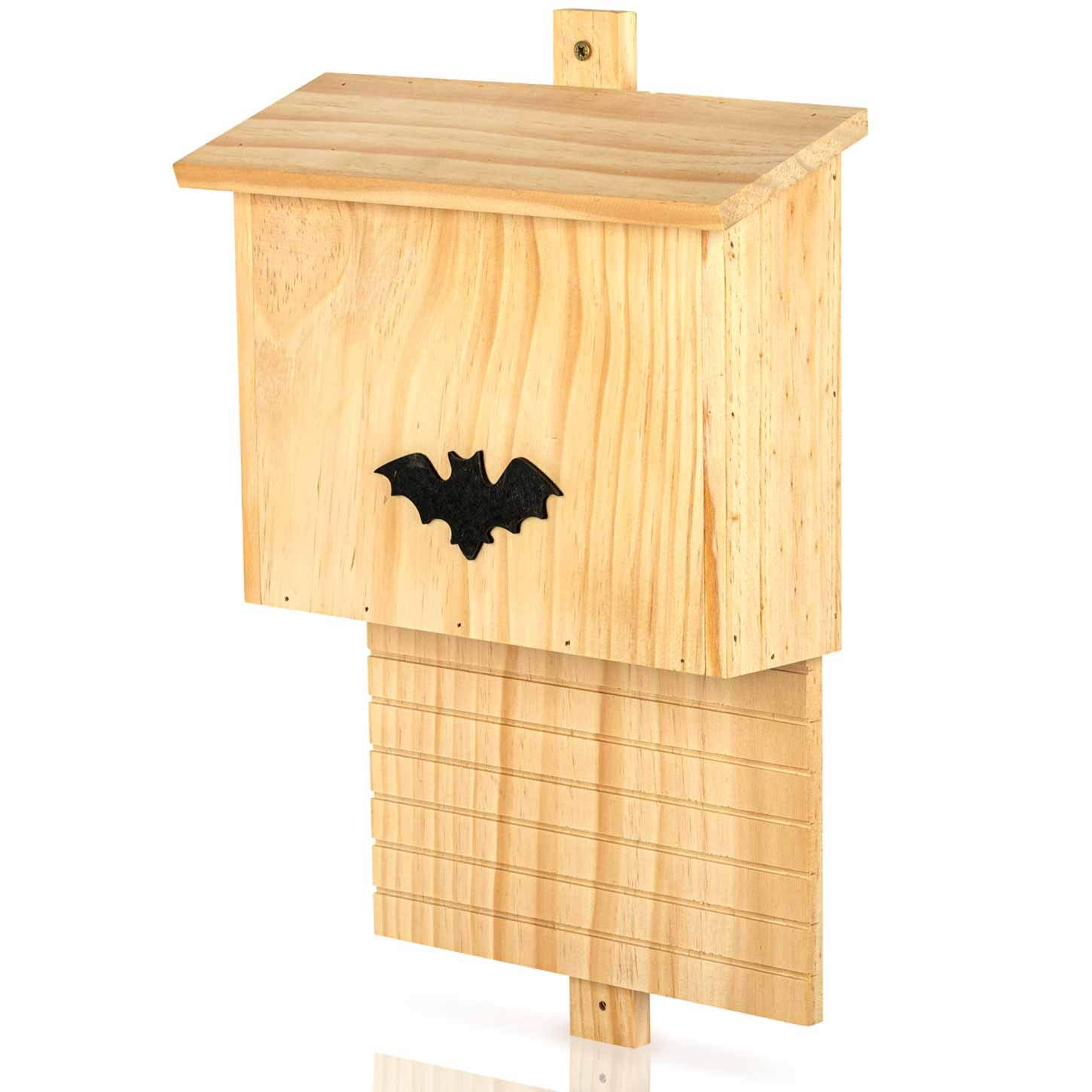 Hotel para murciélagos Hecho de Madera | Albergue Refugio Caja Nido Cueva 42 x 29 x 10 cm | Casa para murciélagos - Protección de Especies en tu jardín