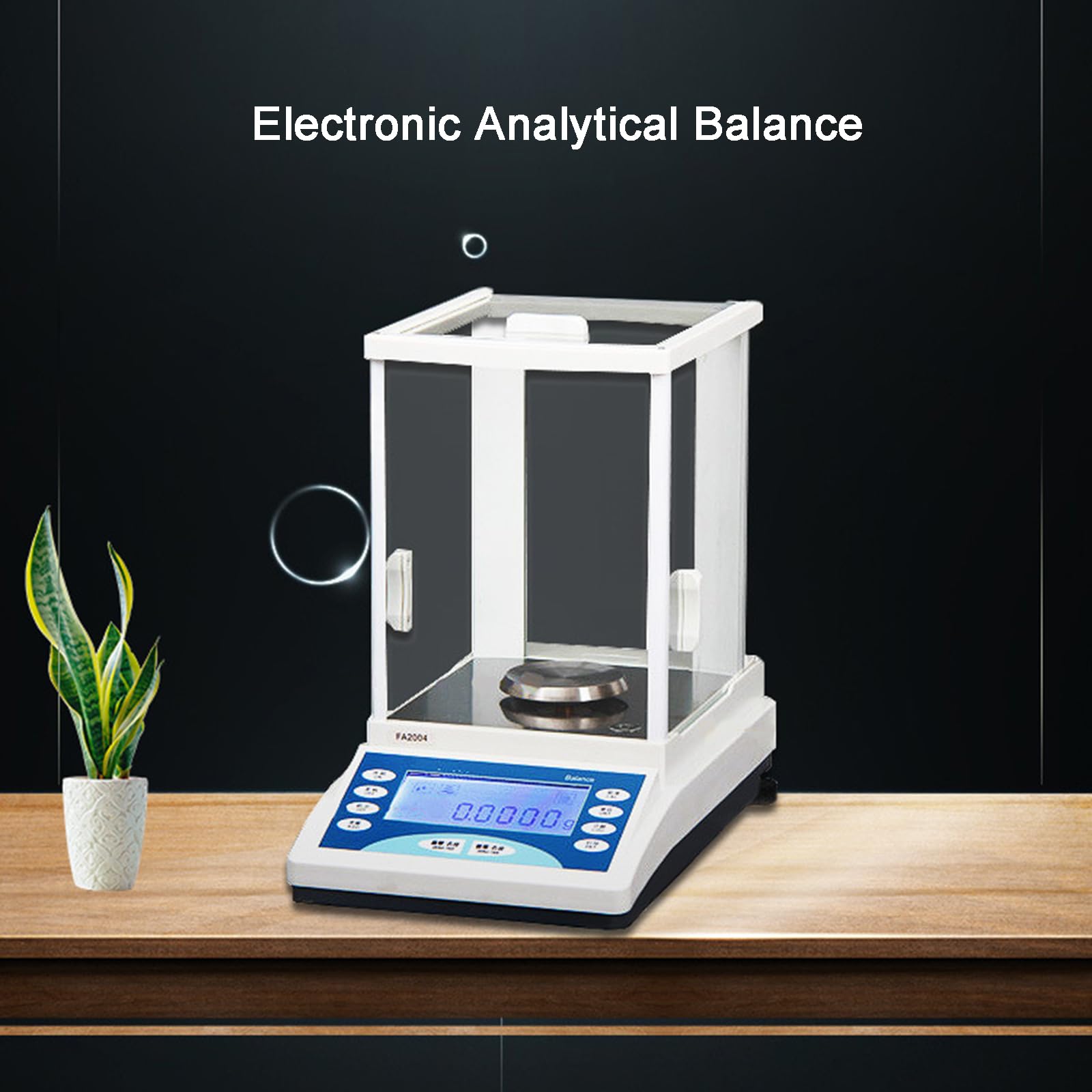 Elektronische Analysenwaage, 0,001 g präzise Digitalwaage, mit LCD-Anzeige, Windschutzscheibe, RS232-Schnittstelle, Waage für Labor, Juweliergeschäft