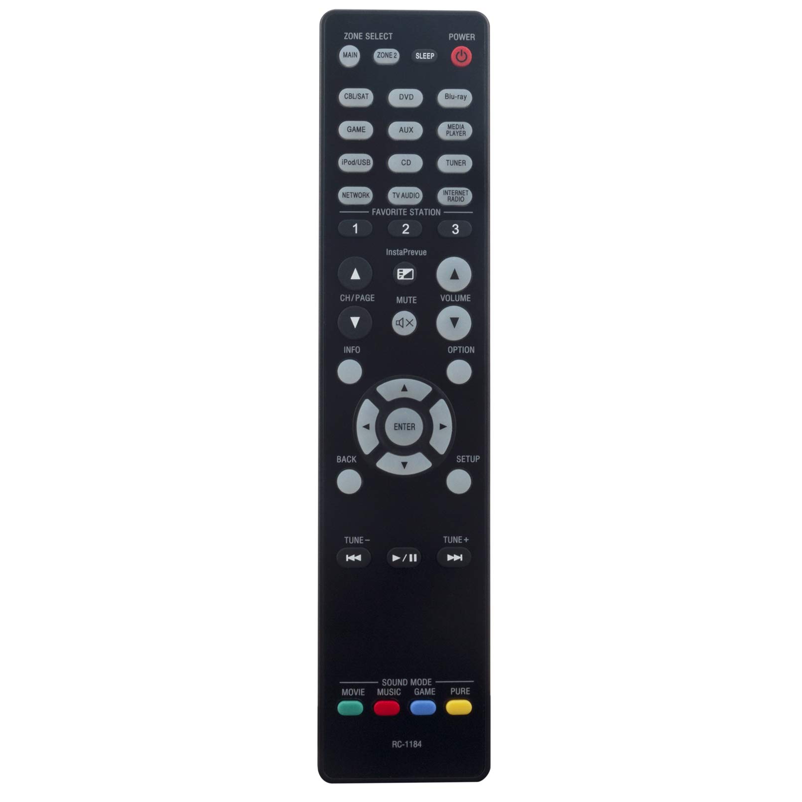 RC-1184 Replace Remote Control - VINABTY RC 1184 Remote Control for Denon RC1184 AV Receiver AVR-X3000 AVRX3000 Remote Controller