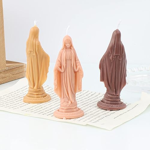 Miniatura 3 de Moldes del silicón de la vela de la Virgen María 3D para hacer velas, estatuas de resina de yeso y decoración casera (B)
