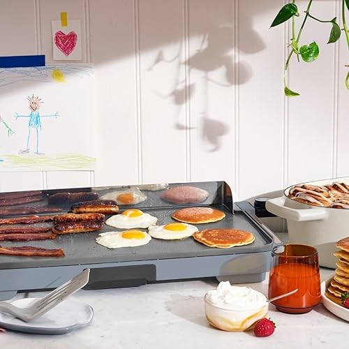 Miniatura 3 de Plancha eléctrica XL de 12 x 22 pulgadas, antiadherente, azul aciano por Drew Barrymore