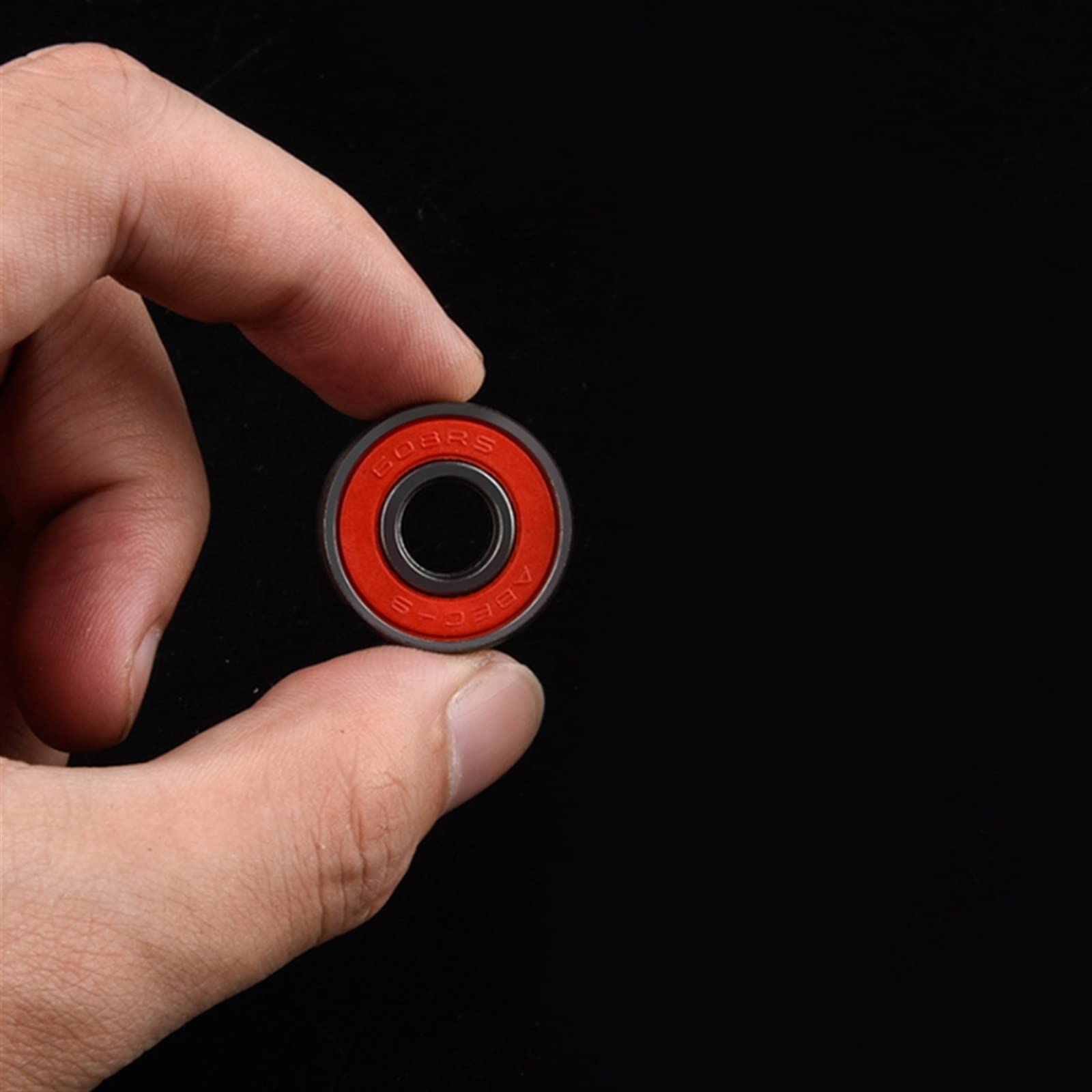 4 Uds 608 Skate Scooter Ruedas de monopatín rodamientos de Repuesto Rodillo de Bolas Ejes de precisión rodamiento de Acero 608RS ABEC 9(Color:Rot)