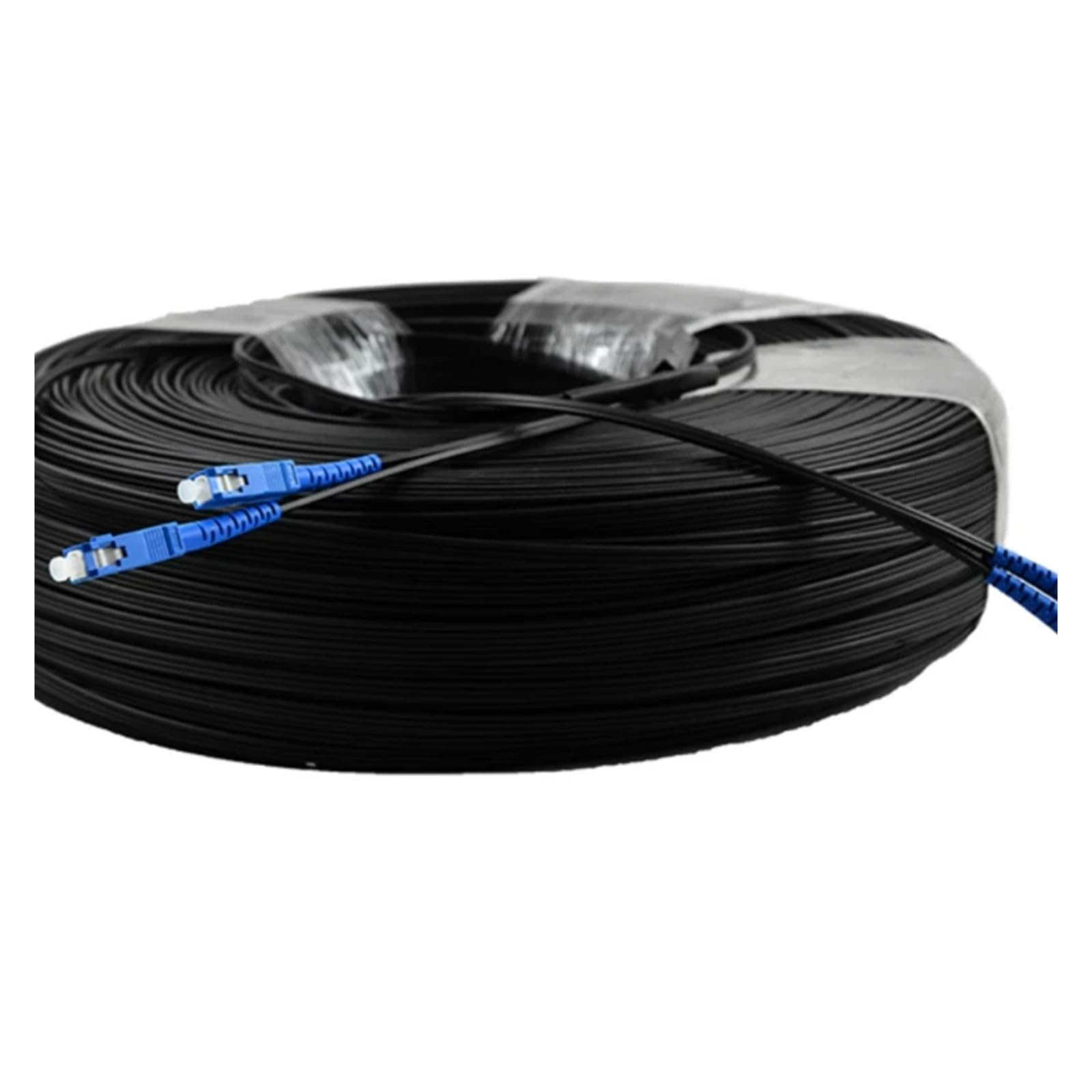 2-żyłowy kabel połączeniowy światłowodowy do zastosowań wewnętrznych – kabel krosowy SC UPC jednomodowy, długość 30 m/40 m/50 m, kabel światłowodowy(Black,50m)