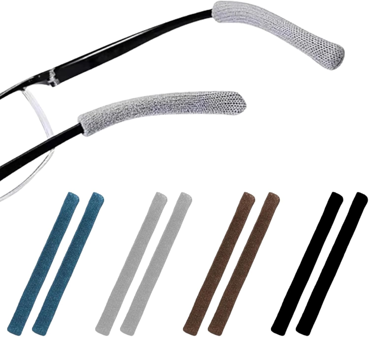 4Pairs Stop Glasses Slipping Down Nose,Eyeglass Temple Ear Pads