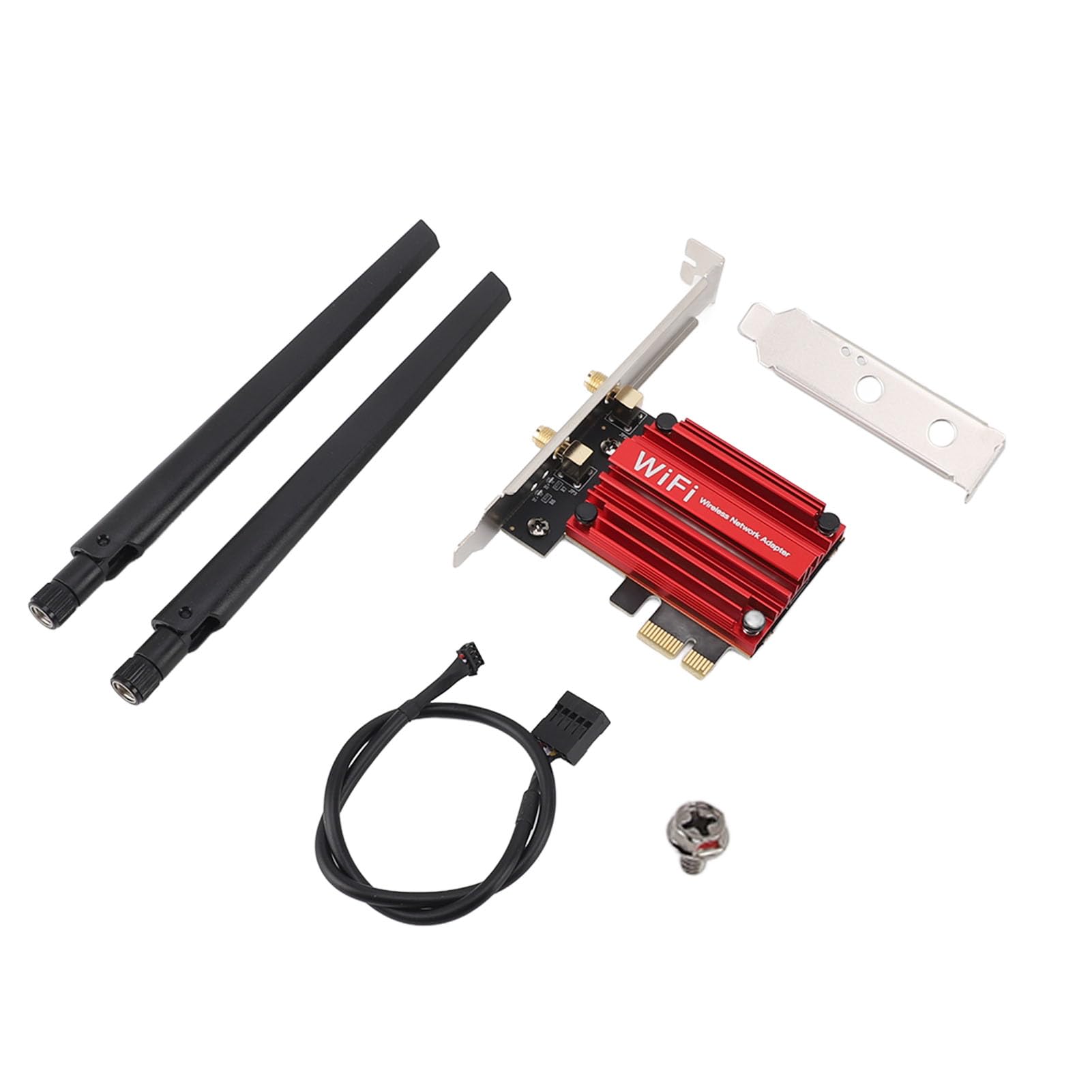 Cryfokt Scheda WiFi PCIe AX210 Adattatore WiFi 6 Wireless Ad Alta velocità da 5374 Mbps per PC Desktop Bluetooth 5.3 Compatibile con 10 11