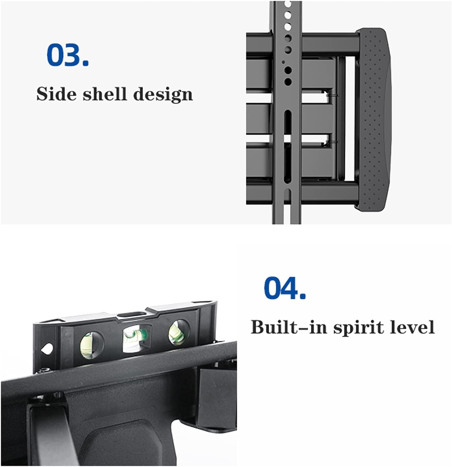 TV Base Stand 32"-100" Heavy Duty Wall-Mounted TV Bracket Full Motion Articulating Arms Extension Tilt Rotation Large Screen TV Mount, Supports Up to 176lbs Television St