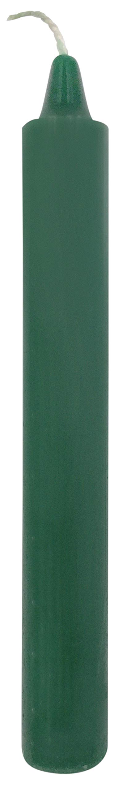 1 Box of 36 Household Utility Candles 6" x 3/4" Unscented (Green)
