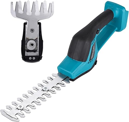 Cortasetos inalámbrico para batería Makita de 18 V (solo herramienta), recortadora eléctrica 2 en 1 para arbustos y tijeras de césped para patio,